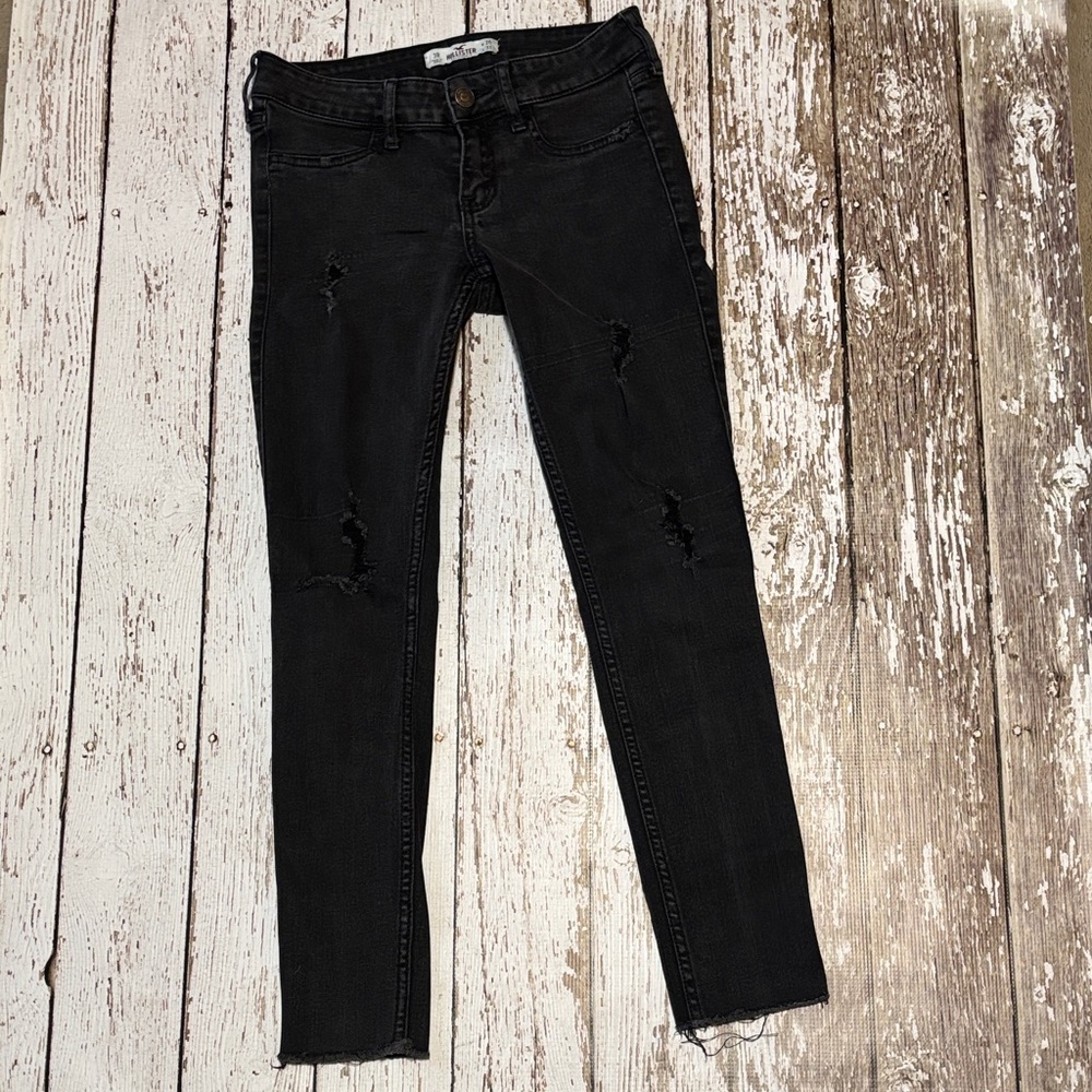 Hollister Black Distressed Skinny Jeans